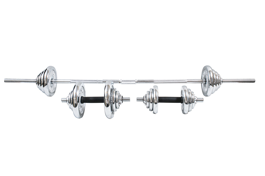 50KG Fixed Dumbbell & Barbell Set