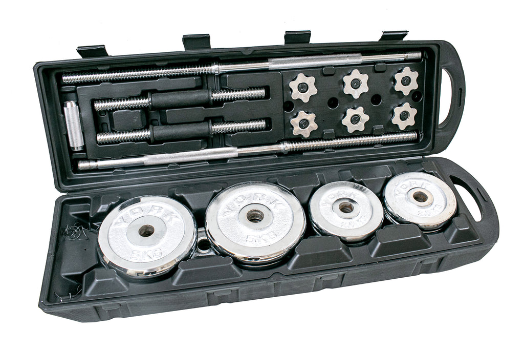 50KG Fixed Dumbbell & Barbell Set