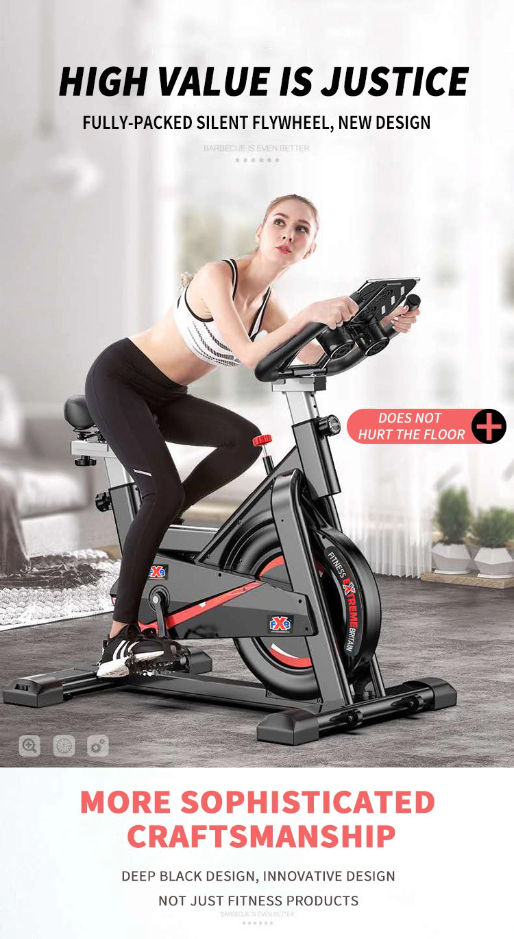 Exercise Bike with 6KG Flywheel – Indoor Cardio Fitness Bike Home Gym